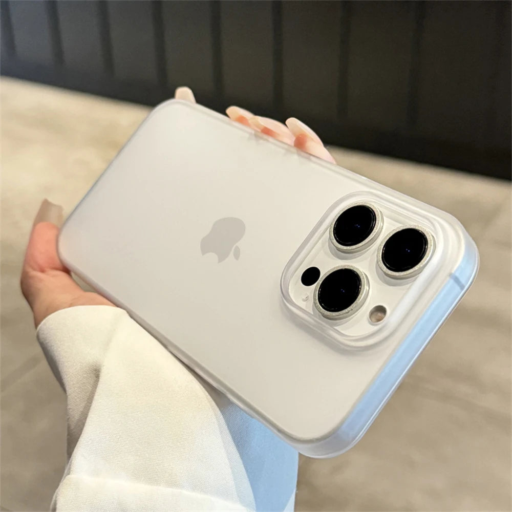 Soft Matte Candy Transparent Phone Case For iPhone Shockproof Silicone Bumper Cover