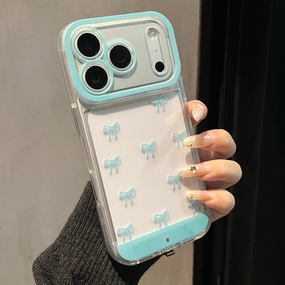 Change Color Luminous Call Light Up Flash Bowknot Phone Case For iPhone