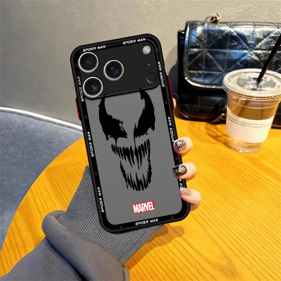 Marvel Spiderman Ironman Back Phone Cover Case For iPhone