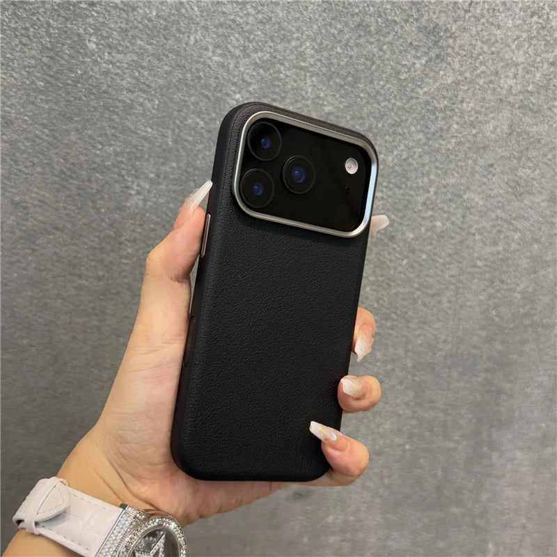 Luxury PU Leather Magnetic MagSafe Case For iPhone
