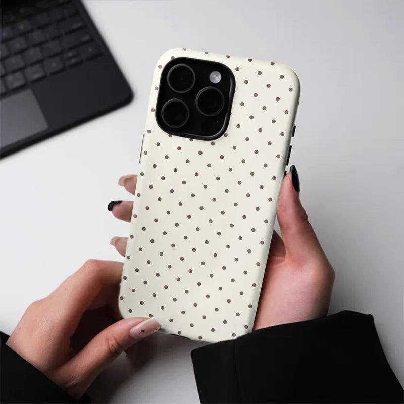 Classic white polka dots Phone Case suitable For iPhone