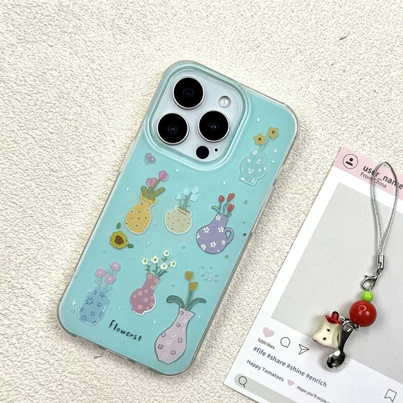Romantic Flower Vase Bracelet Compatible Phone Case