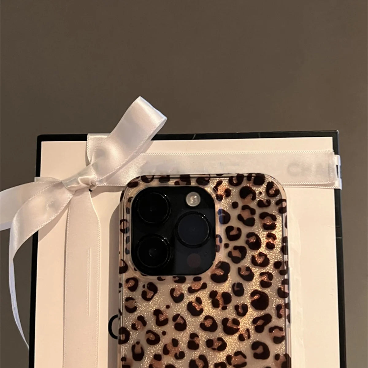 Korean Cute Leopard Print Phone Case for iPhone Soft Shockproof Back Cover
