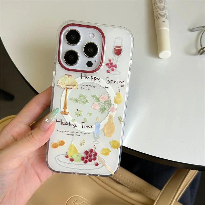 Oil Painting Fruit Magnetic Phone Case