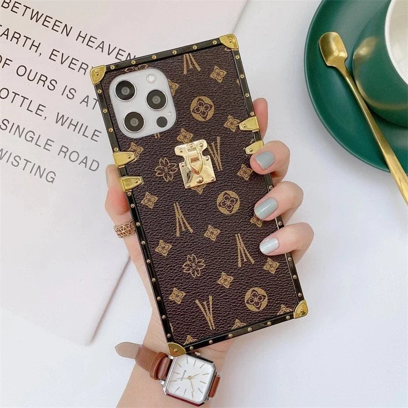 Fashion Square Leather Phone Case