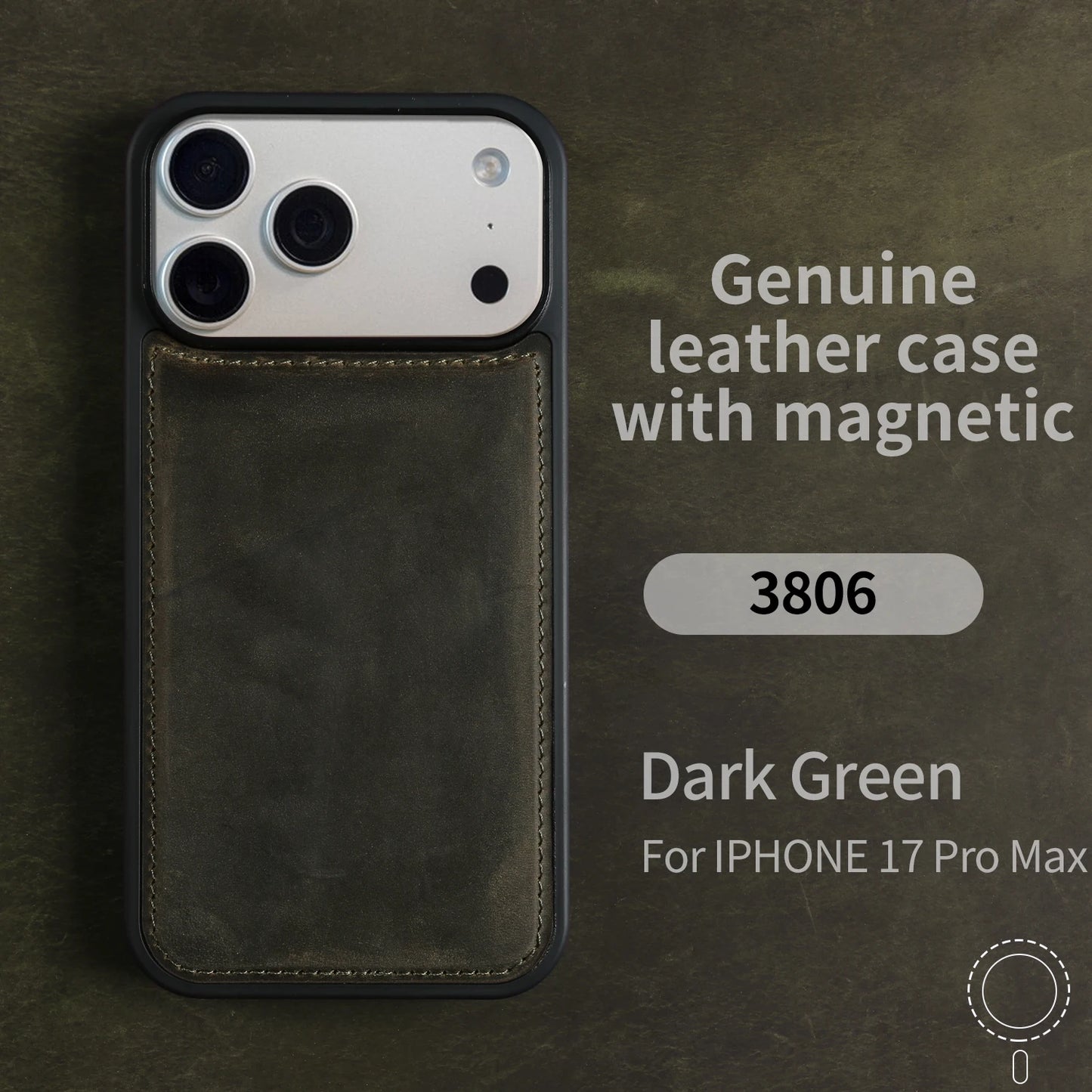 Crazy Horse Grain Genuine Leather Case For iPhone