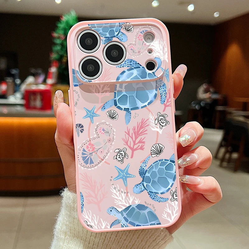 Whale Patterned Magnetic Case For iPhone For Magsafe Wireless Charge Shockproof Lens Protect Phone Cover