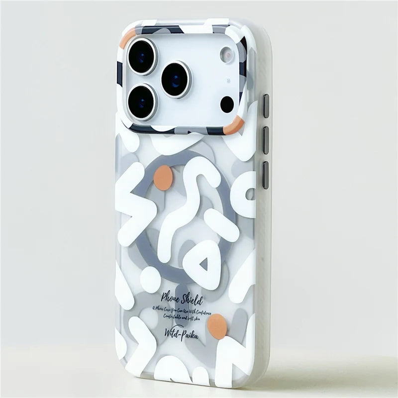 Graffiti Pattern MagSafe Magnetic Matte Shockproof iPhone Case