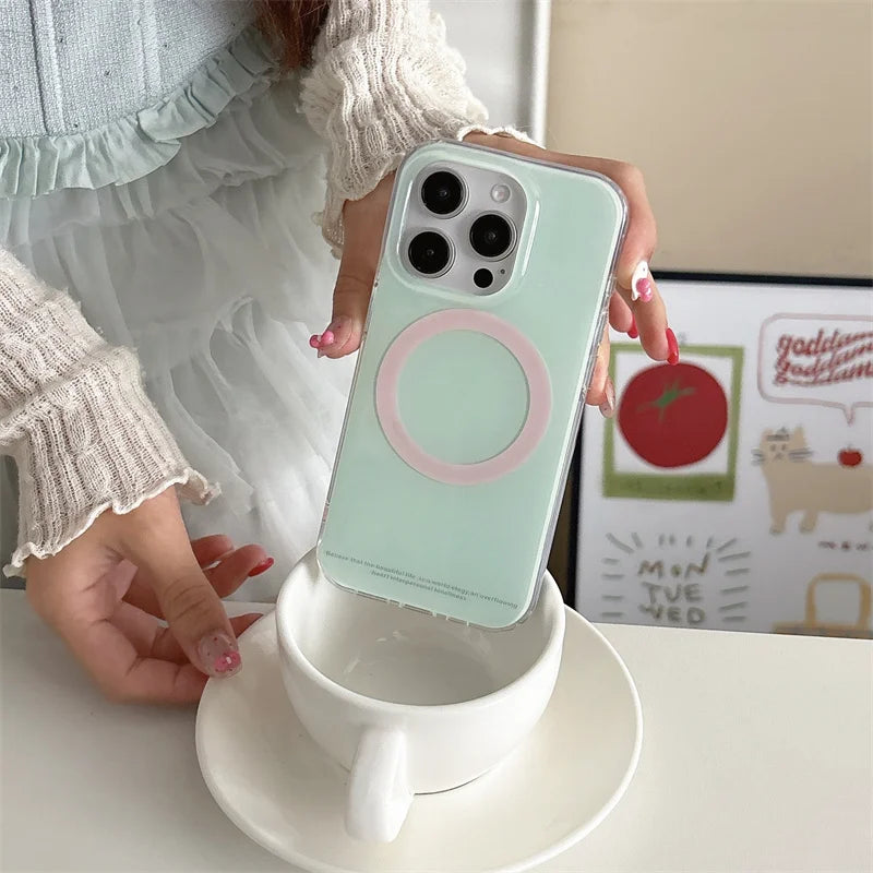 Simple Mint Green Magnetic Phone Case