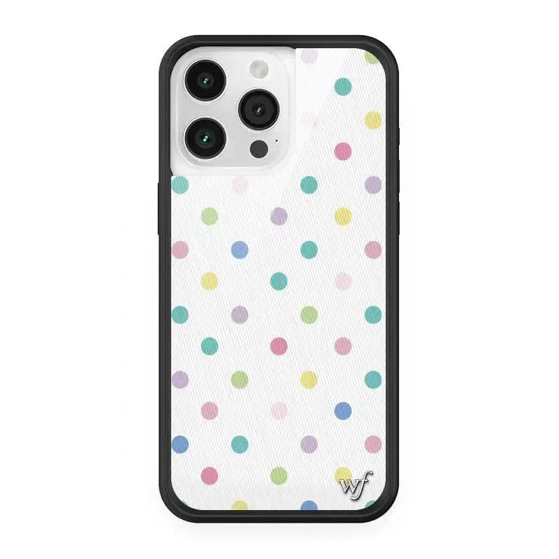Wildflower Luxury Polka Dots Phone Case For iPhone