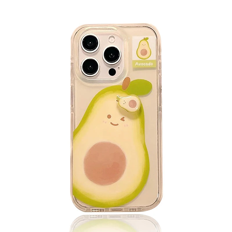 Summer Fruit 3D Guava Durian Avocado Phone Case
