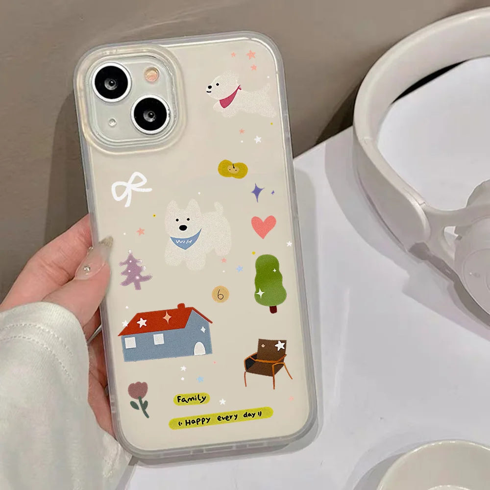 Cute Cartoon Puppy Phone Case For iPhone