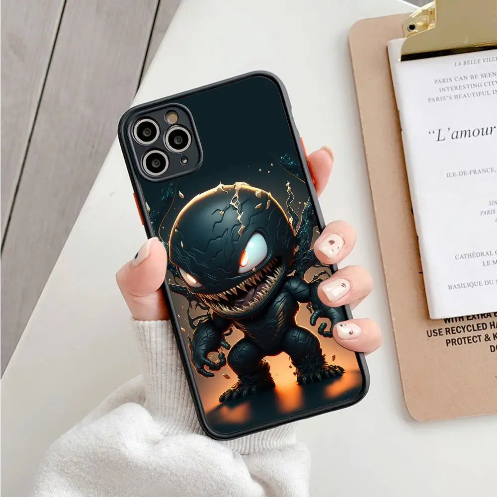 Cartoon Groot Venom Marvel Baby Translucent Case For iPhone