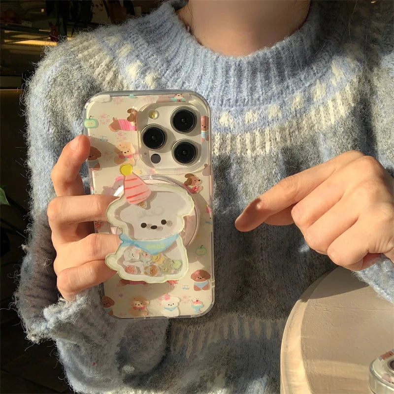 Cute Puppy Magnetic Phone Case