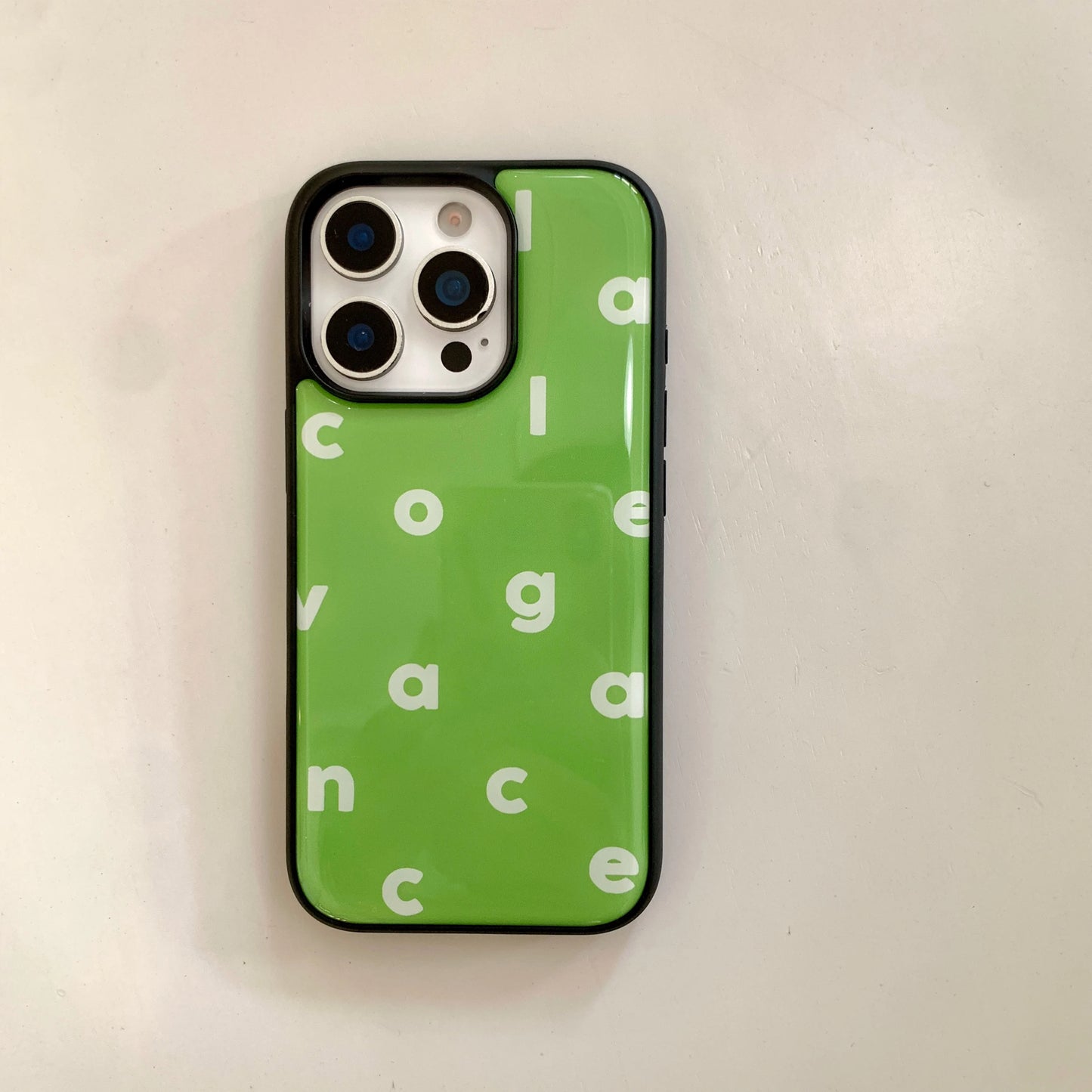 Pure Color Simplicity English Letters Shockproof Phone Case