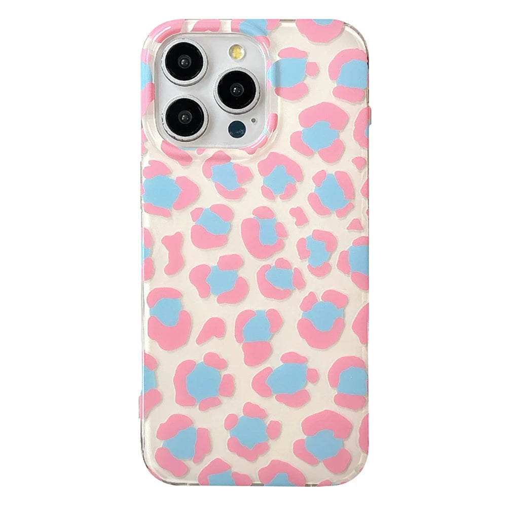 Cute Pink Leopard Print Phone Case