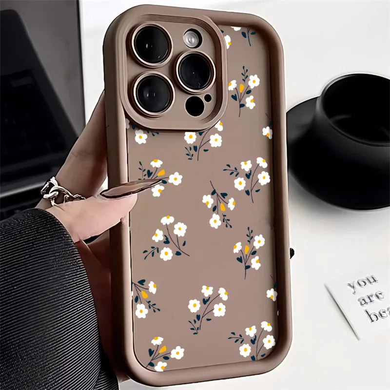Case For iPhone Fashion Flower Cover