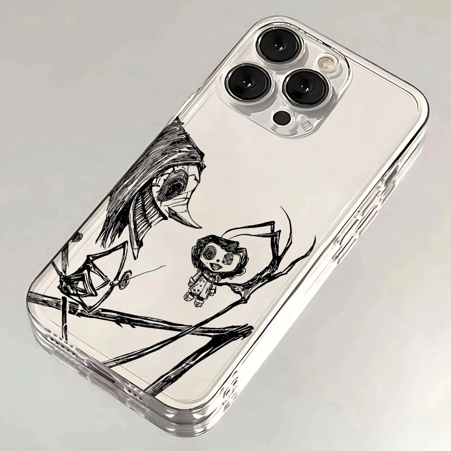 Coraline Soft Clear Phone Case For iPhone