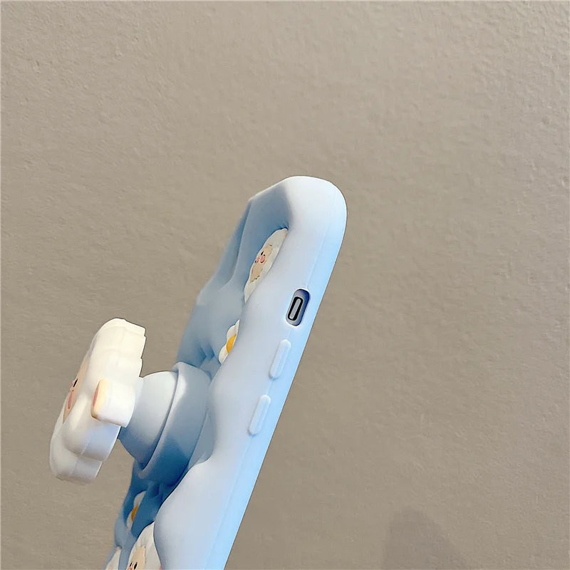 Cute Sheep Folding Stand Holder Case For iPhone