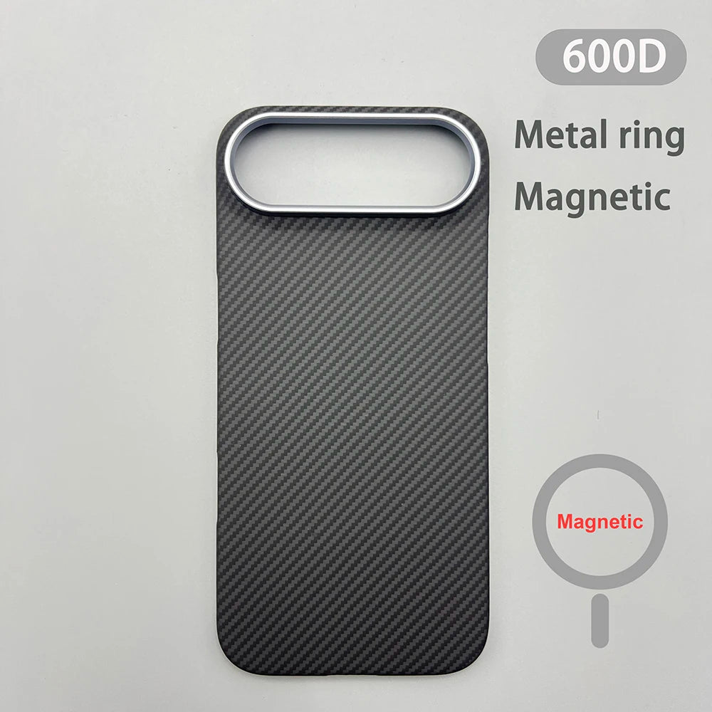 For iPhone Air Phone Case Kevlar Aramid Fiber Hard Shell Carbon