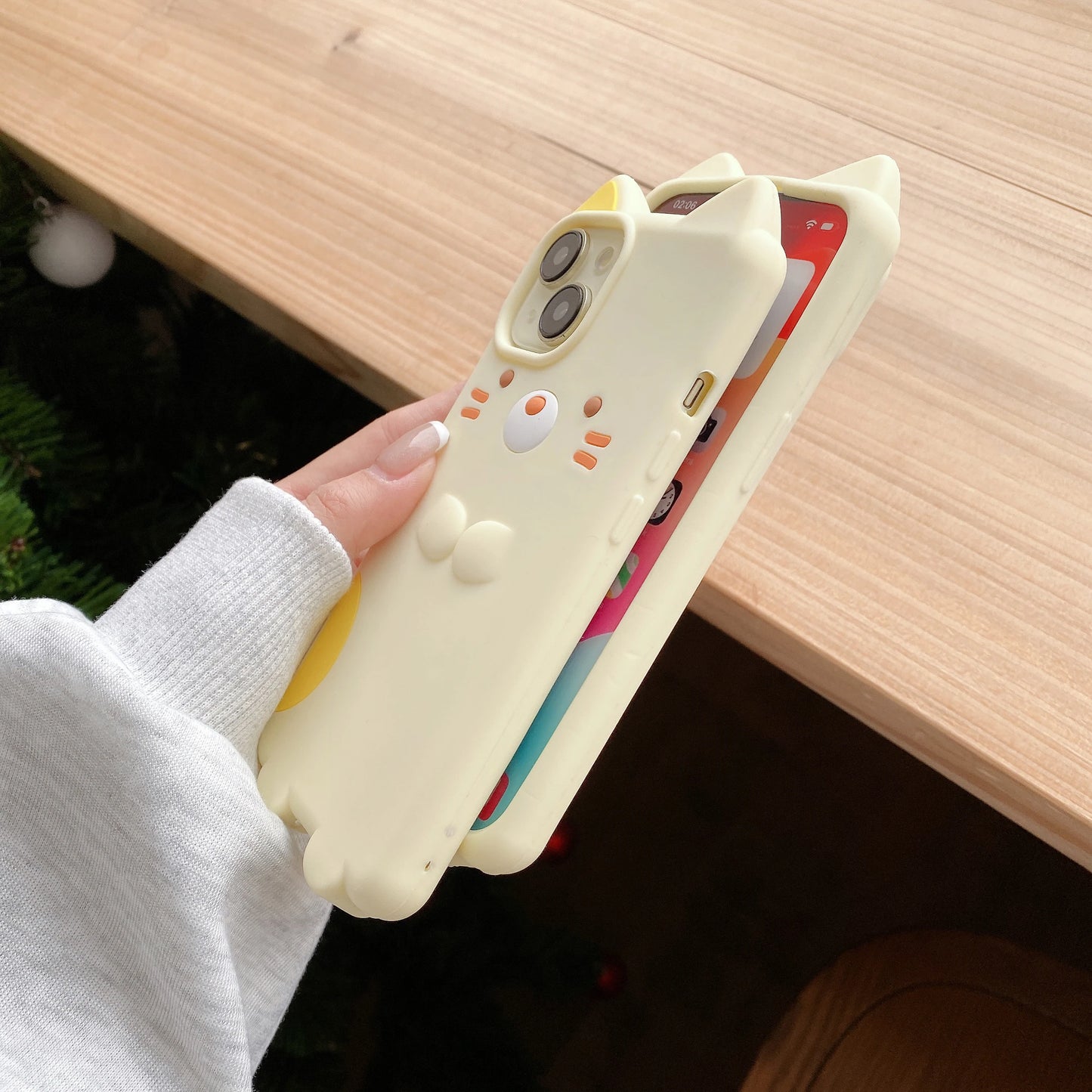 Kawaii Cartoon Sumikko Gurashi Cat Case Soft Silicone Cover For iPhone