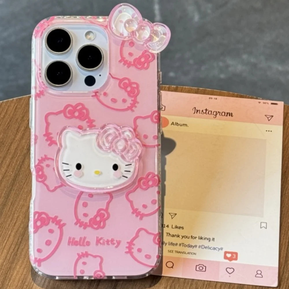 Candy 3D Bowknot Hello Kitty Phone Case