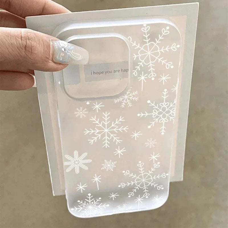 Cute Winter Snowflake Christmas Phone Case For iPhone