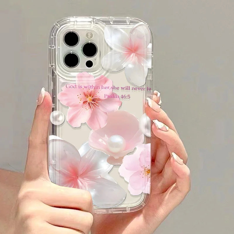 Lily Flower Phone Case For iPhone Transparent Soft Cover