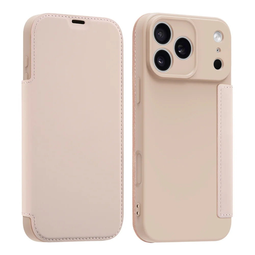 Luxury Leather Original Liquid Silicone Flip Wallet Card Case For iPhone