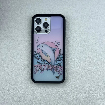 Cute Animal & Cherry Print iPhone Case – Wildflower Cartoon Design