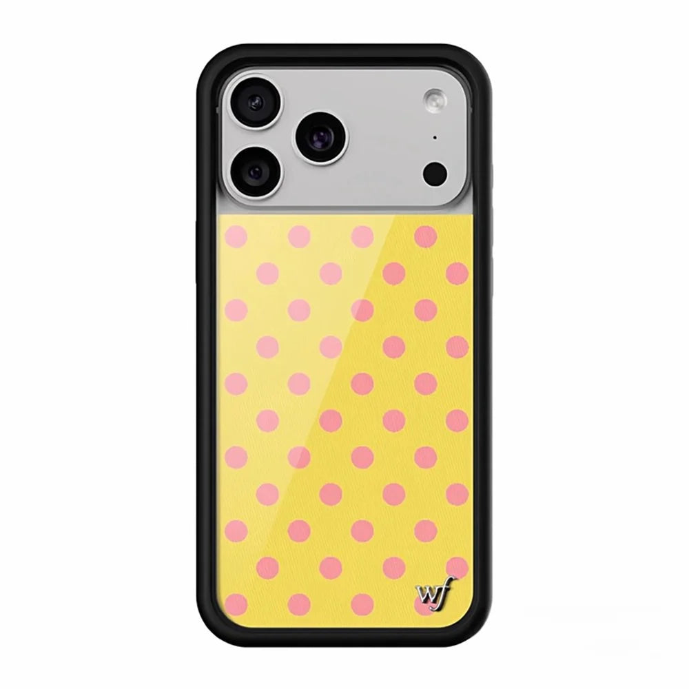 New Wildflower Cherry Strawberry Polka Dot Phone Case For iPhone Cute Cartoon Cover