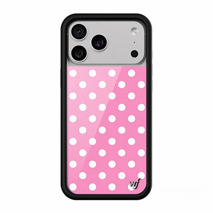New Wildflower Cherry Strawberry Polka Dot Phone Case For iPhone Cute Cartoon Cover