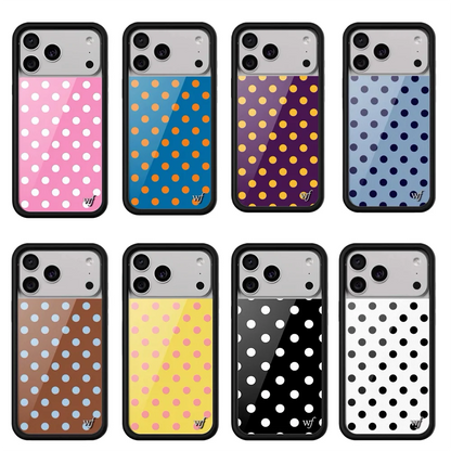 New Wildflower Cherry Strawberry Polka Dot Phone Case For iPhone Cute Cartoon Cover