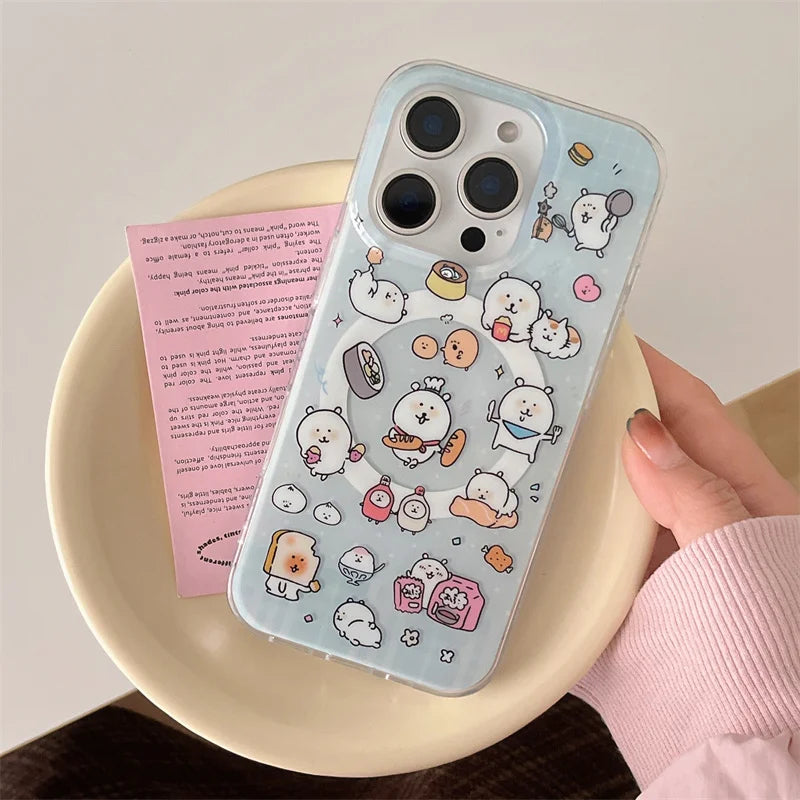 Kawaii Cartoon Magnetic Phone Case