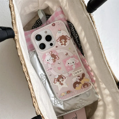 Cartoon Bunny Bear MagSafe Stand Shockproof Case
