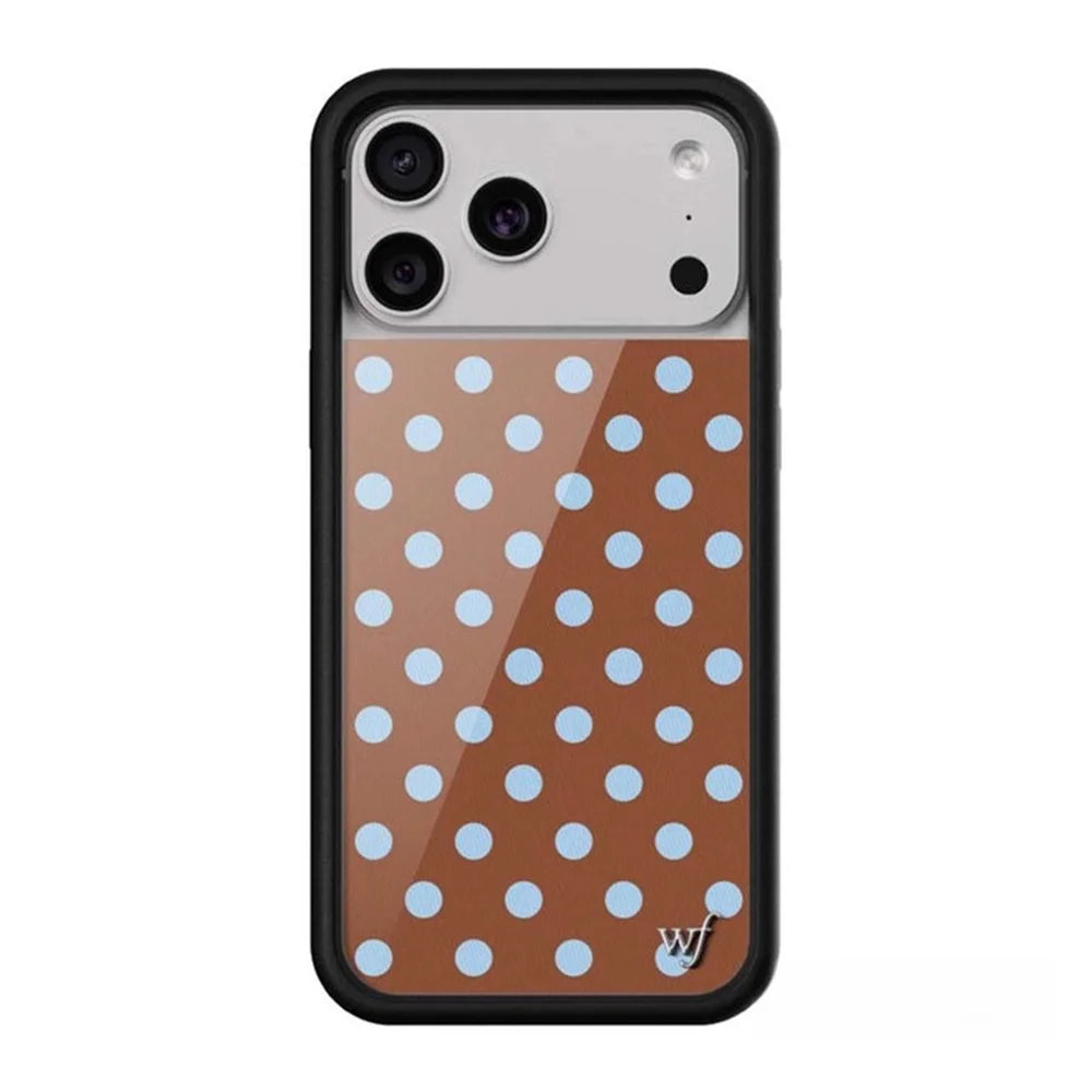 New Wildflower Cherry Strawberry Polka Dot Phone Case For iPhone Cute Cartoon Cover