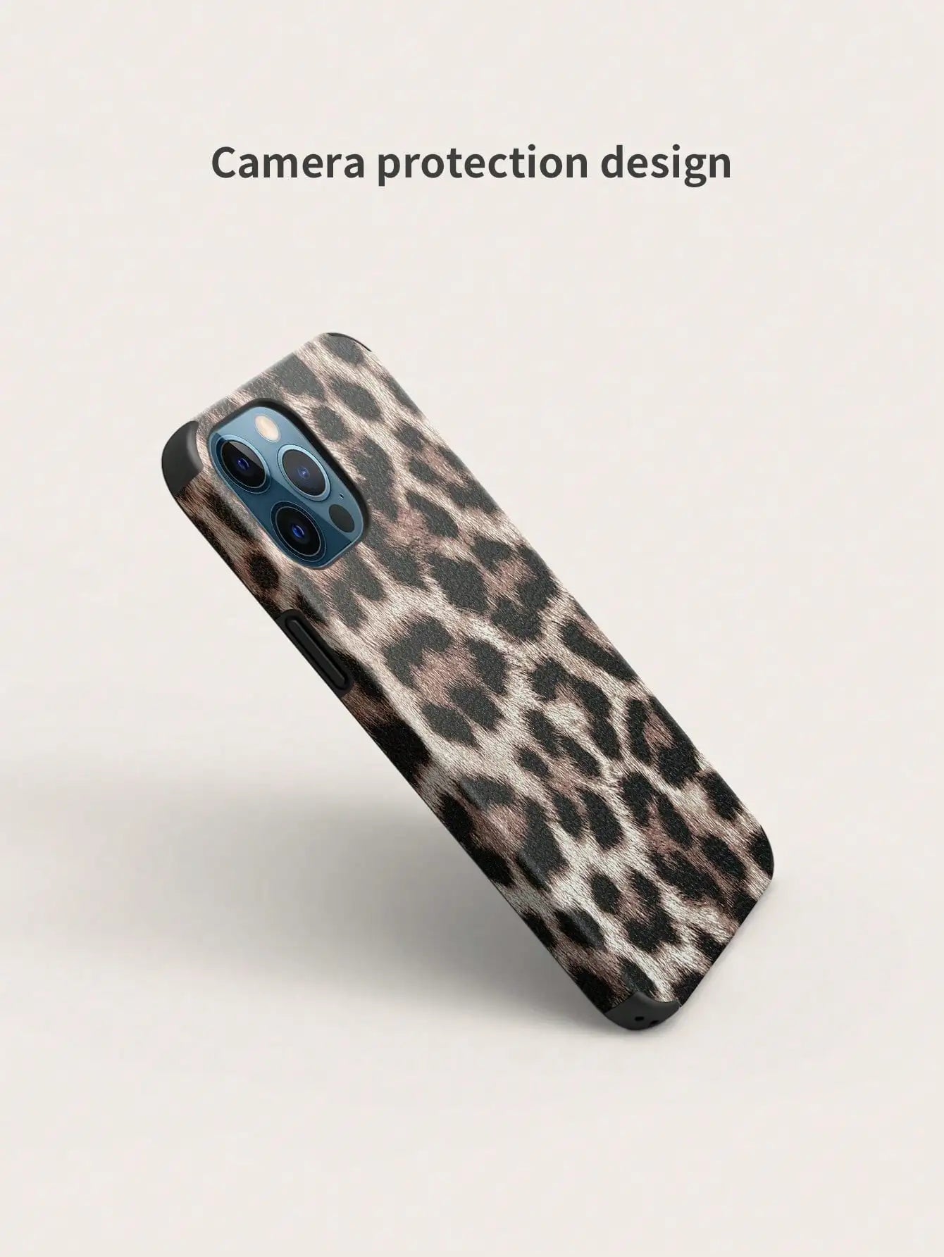 Leopard Pattern Leather Craft Soft Phone Case For iPhone