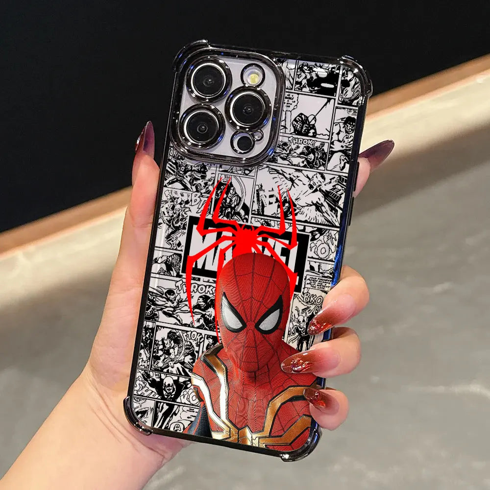 Comics Marvel Spiderman Miles Morales Gwen Phone Case For iPhone