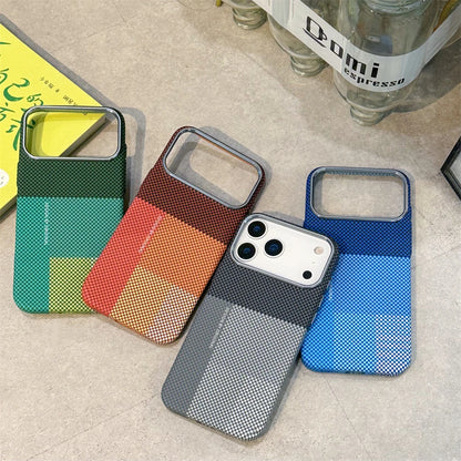 Thin Carbon Fiber Clash Colorful Hard PC Case For iPhone