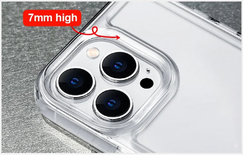 Luxury Silicone Transparent Shockproof Armo Case For iPhone Clear Protection Cover