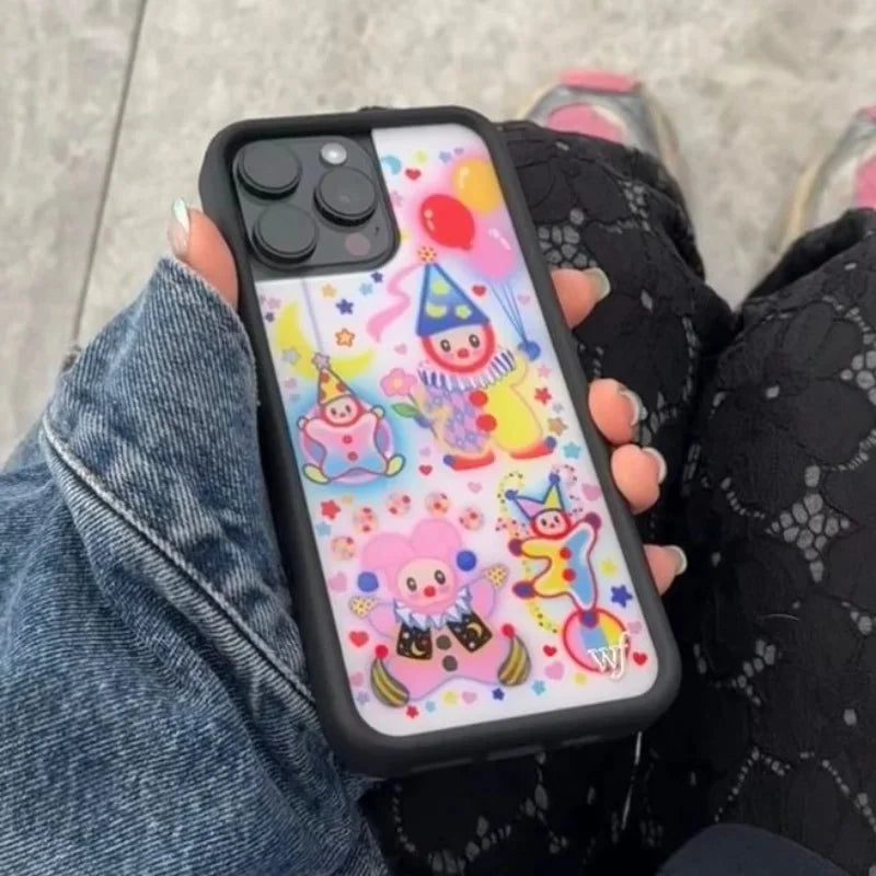 Wildflower Ins Clown Around Protect Phone Case For iPhone