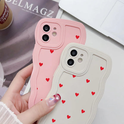 Love Heart Wave Phone Case For iPhone