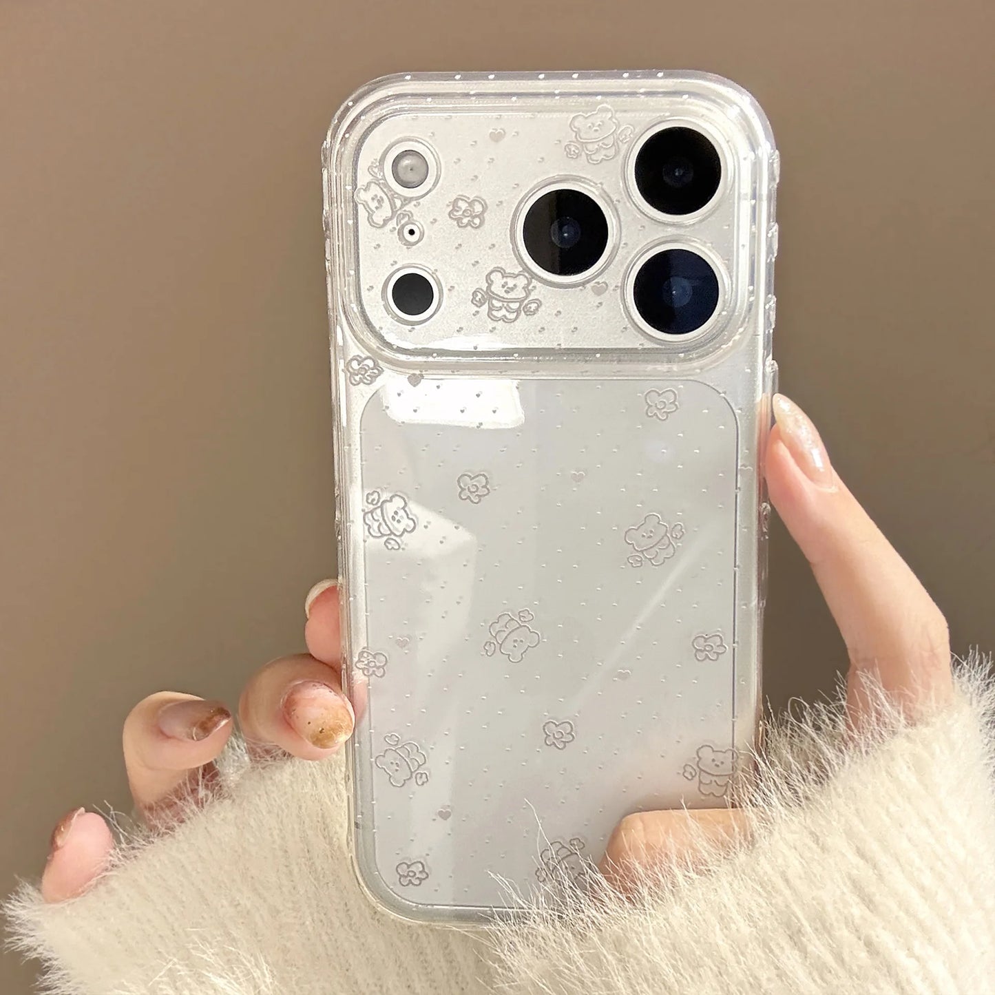 Korean Polka Dot Bear iPhone Case