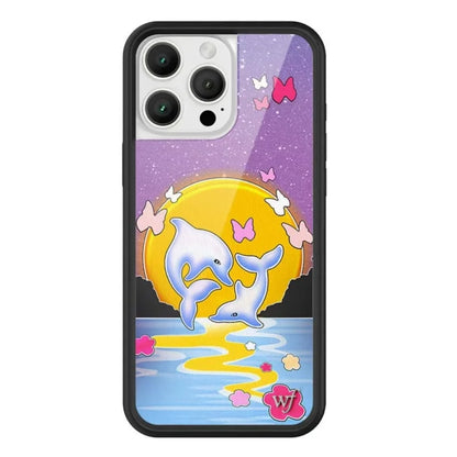 Wildflower Ins Dolphin Sunset Phone Case For iPhone