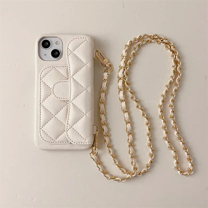 PU Leather Crossbody Lanyard Wallet With Card Holder Phone Case For iPhone Shockproof Cover