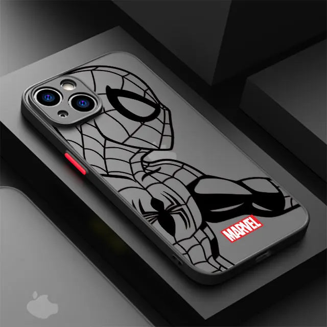 Matte Clear Superhero Graphic iPhone Case