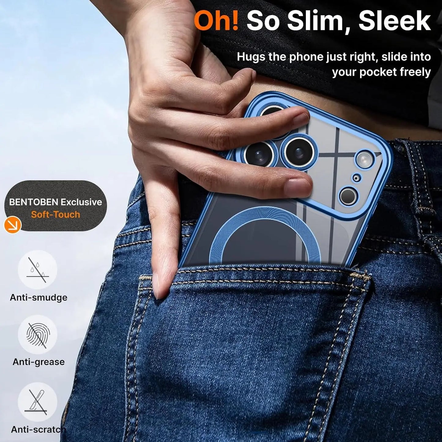 Soft TPU Clear Magnetic Case with Camera Protection For iPhone 17