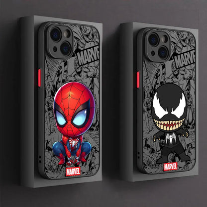 Marvel Venom Spider Man Cartoon Phone Case For iPhone
