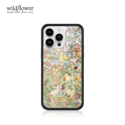 Wildflower Cartoon Animals Wild Grassland Deer Duck Phone Cover For iPhone