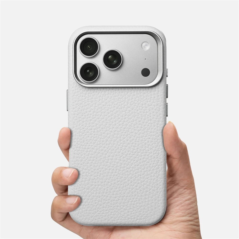 Luxury Business Lychee Texture Leather Shockproof Case For iPhone